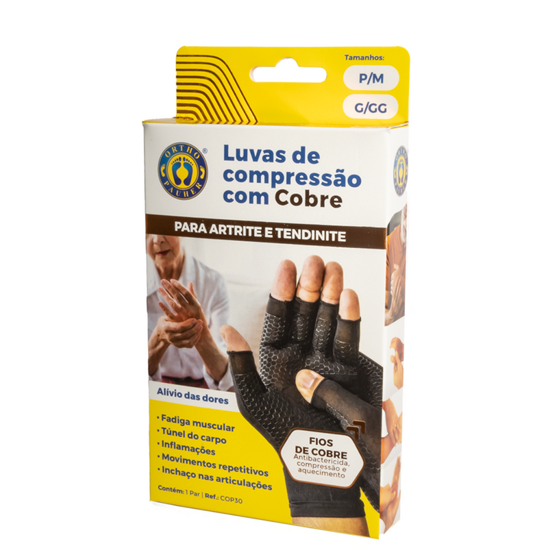 Luva de Compressão com Cobre